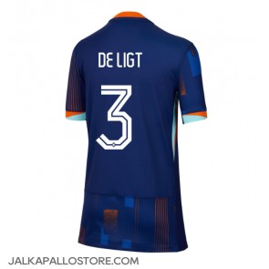 Alankomaat Matthijs de Ligt #3 Vieraspaita Naisten EM-Kisat 2024 Lyhythihainen